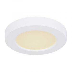 White flush ceiling light plastic, Cage, 6W, adjustable light colour LED