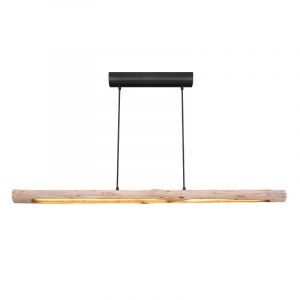 Wood pendant light brown, Abbas, 25W, 3000K LED