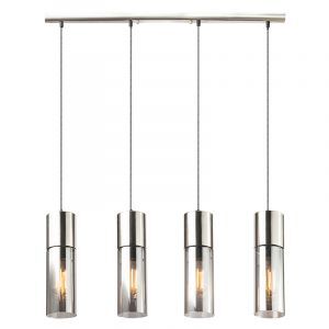 Nickel design pendant light glass, Xena