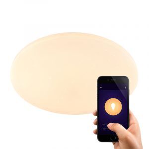 White modern smart ceiling light metal, Helena, 30W, warm to cold white adjustable LED