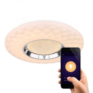 White modern smart ceiling light metal, Aldin, 30W, warm to cold white adjustable LED