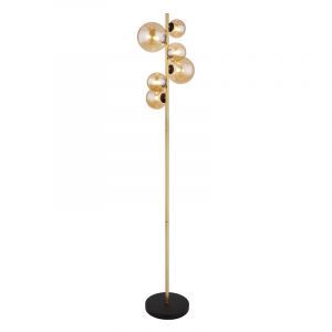 Amber design floor lamp glass, Melinda, with switch