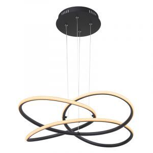 Black modern pendant light plastic, Polina, 30W, 3000K LED