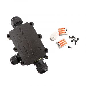 Waterproof 3-way cable coupling, with Wago plug inside, IP68