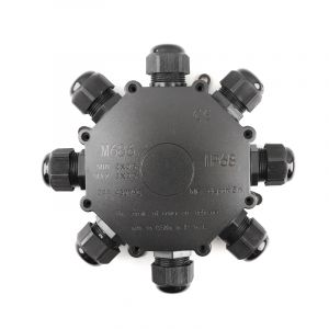 Waterproof round 8-way cable coupling, with Wago plug inside, IP68