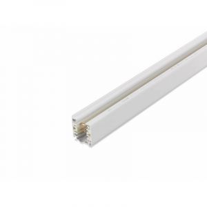 White 3- phase track light rail Adri, Aluminium, 1 meter