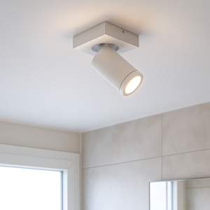 Modern ceiling spotlight white, Kenan, IP44