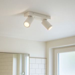 Modern ceiling spotlight white, Kenan, IP44