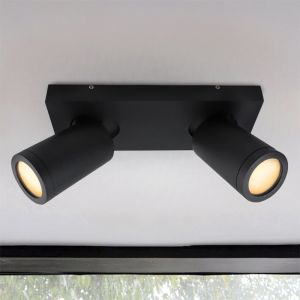 Modern ceiling spotlight black, Kenan, IP44