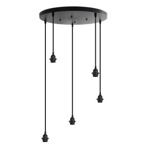 Aluminium pendant light without shade black, Rika