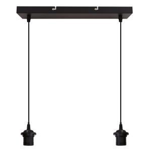 Aluminium pendant light without shade black, Rika