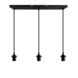 Aluminium pendant light without shade black, Rika