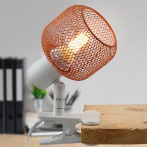 Industrial clip spotlight orange, Emado, with switch