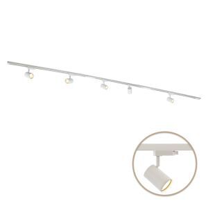 3M white 1 phase track lighting system + 5 Elena track spots