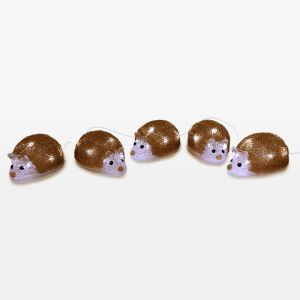 5 LED hedgehogs, for indoors and outdoors