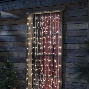 Christmas Curtain Lighting, 2.25 x 1.5 Meters, Warm White, IP44, Incl. 12 Function Controller