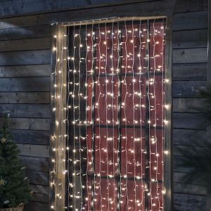 Christmas Curtain Lighting, 2.25 x 3 Meters, Warm White, IP44, Incl. 12 Function Controller