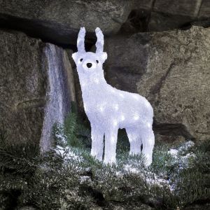 3d Christmas figure Rendier, Acrylic, Transparent, 2W 4000K (White) integrated LED