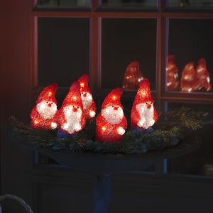Red Christmas 3d Christmas figure acrylic, Kerstmannen, 2W, 4000K LED, IP44