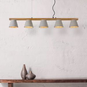 Wood pendant light grey, Possio