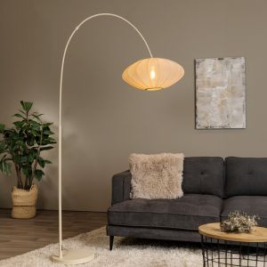 Beige floor lamp modern, Corina, with switch