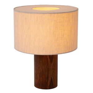 Brown table lamp rustic, Tachina, with switch