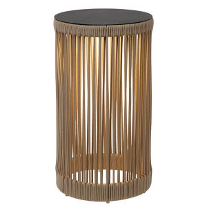 Taupe rechargeable floor lamp modern, Pingi, 3W, 3000K LED, IP44, 3-step dimmable