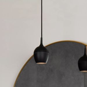 Black bathroom pendant light modern, Preston, IP44