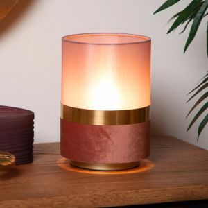Golden table lamp retro, Tusse, with switch