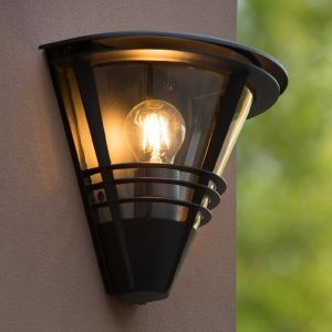 Black outdoor light modern, Livia, IP44