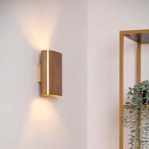 Brass up down wall light modern, Ovalis