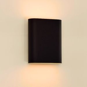 Black up down wall light modern, Ovalis