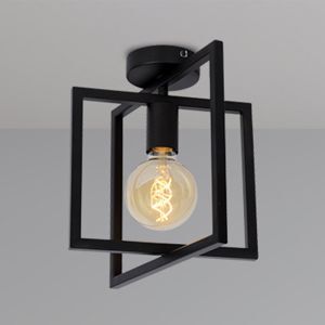 Black flush ceiling light modern, Luuk
