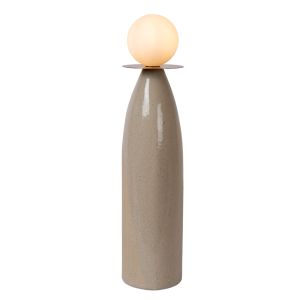 Ceramic table lamp grey, Figaro, with switch