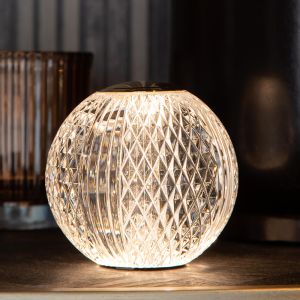 Transparent table lamp modern, Cintra, 2W, 3000K LED, 3-step dimmable