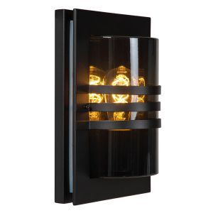 Black outdoor light modern, Privas, IP44