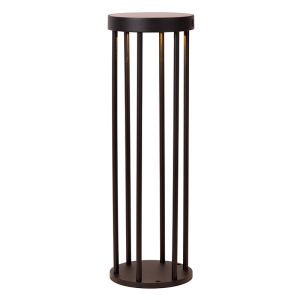 Black solar outdoor floor lamp modern, Jackson, 2W, 2700K LED, IP65, 3-step dimmable