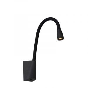 Black wall light modern, Galen, 3W, 3000K LED, with switch