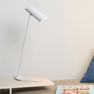 White desk lamp modern, Hester, with switch