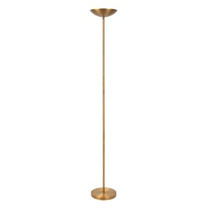 Brass reading floor lamp modern, Zenith, 20W, 3000K LED, with touch dimmer