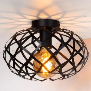 Black flush ceiling light modern, Wolfram