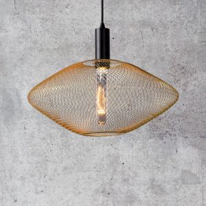 Golden pendant light modern, Mesh