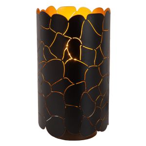 Black table lamp modern, Almelo, with switch