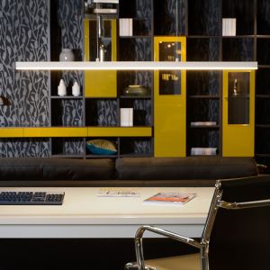White pendant light modern, Sigma, 30W, 2700K LED