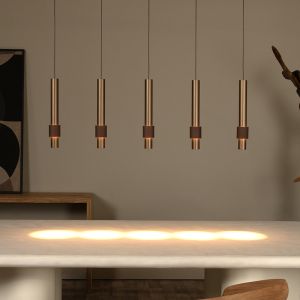 Brown pendant light modern, Margary, 4,2W, 2700K LED