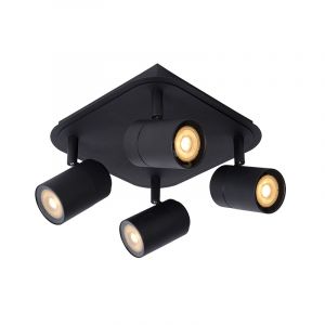 Black bathroom ceiling spotlight modern, Lennert, IP44