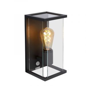 Anthracite outdoor wall light with motion sensor modern, Claire, IP54