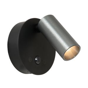Grey rechargeable wall light modern, Toni, 2W, 2700-4000K, with touch dimmer