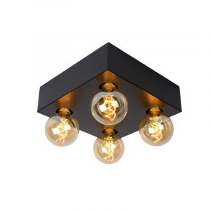 Black flush ceiling light industrial, Surtus
