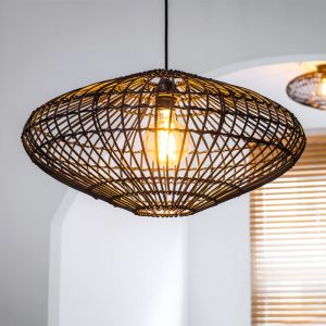 Black pendant light rustic, Magali